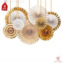 Wall decoration wheels golden