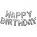 Birthday foil balloon silver